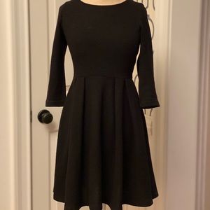 Women’s Black Pleated Fleece Dress